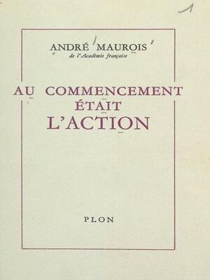 cover image of Au commencement était l'action